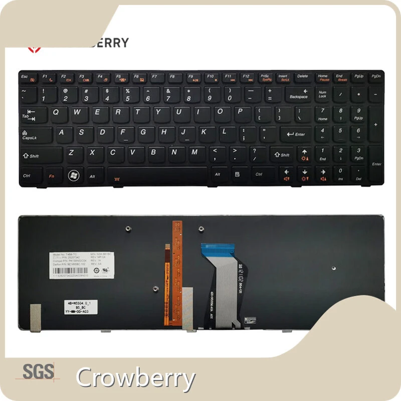 Crowberry Laptop Replacement Parts Brand Laptop Keyboard Crowberry CE FCC RoHS Lenovo Ideapad ... 1