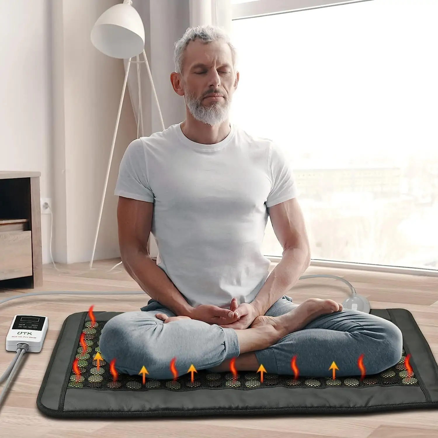 Electric Heating Gel Pad Online Medium Jade and Tourmaline Stones Electric Heating Gel Pad Online Back Company 2