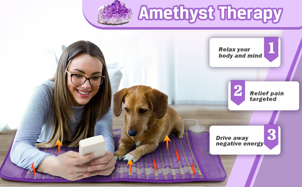 StartWarm Amethyst Healing Stone Infrared Heating Pad 15