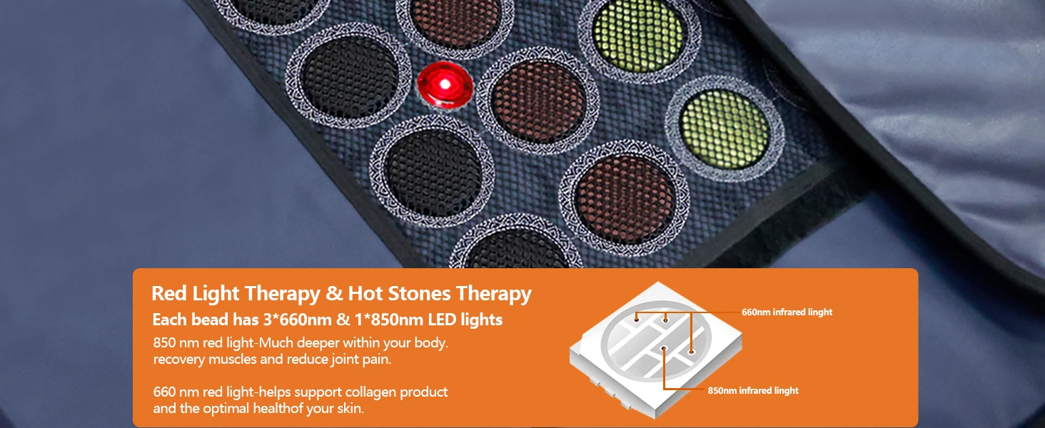 StartWarm Infrared Sauna Blanket with Natrural Jade Stones & 850nm Bio-Photon 14