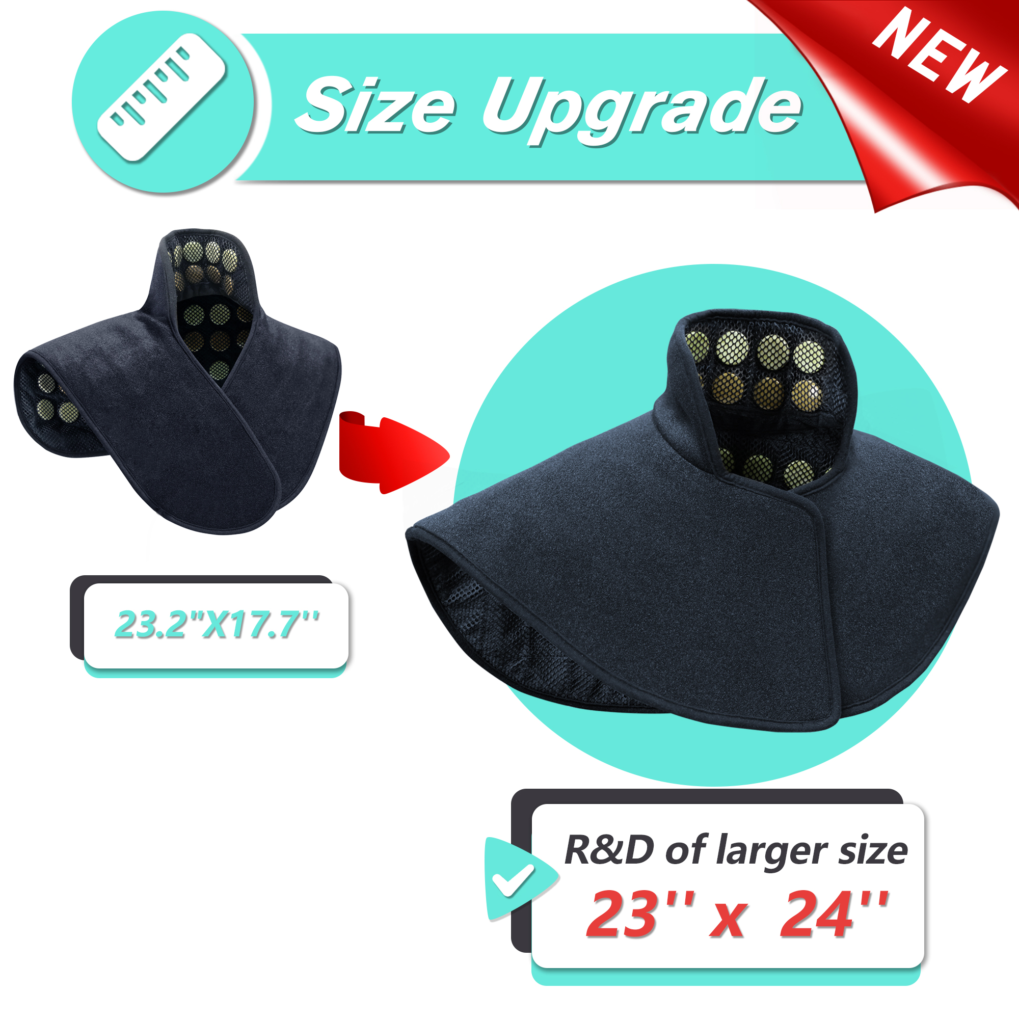 UTK Heating Pad for Neck and Shoulders,Natural Jade Tourmaline,Upgrade