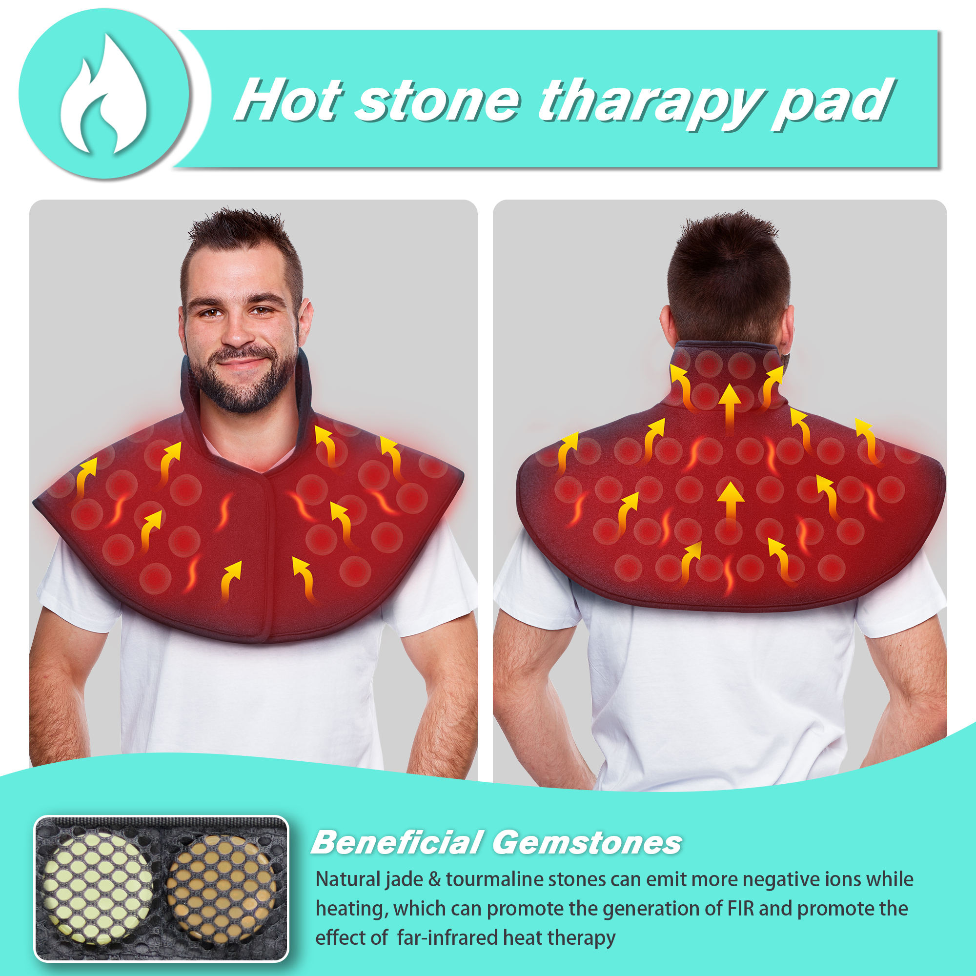 Utk Heating Pad For Neck And Shouldersnatural Jade Tourmalineupgrade