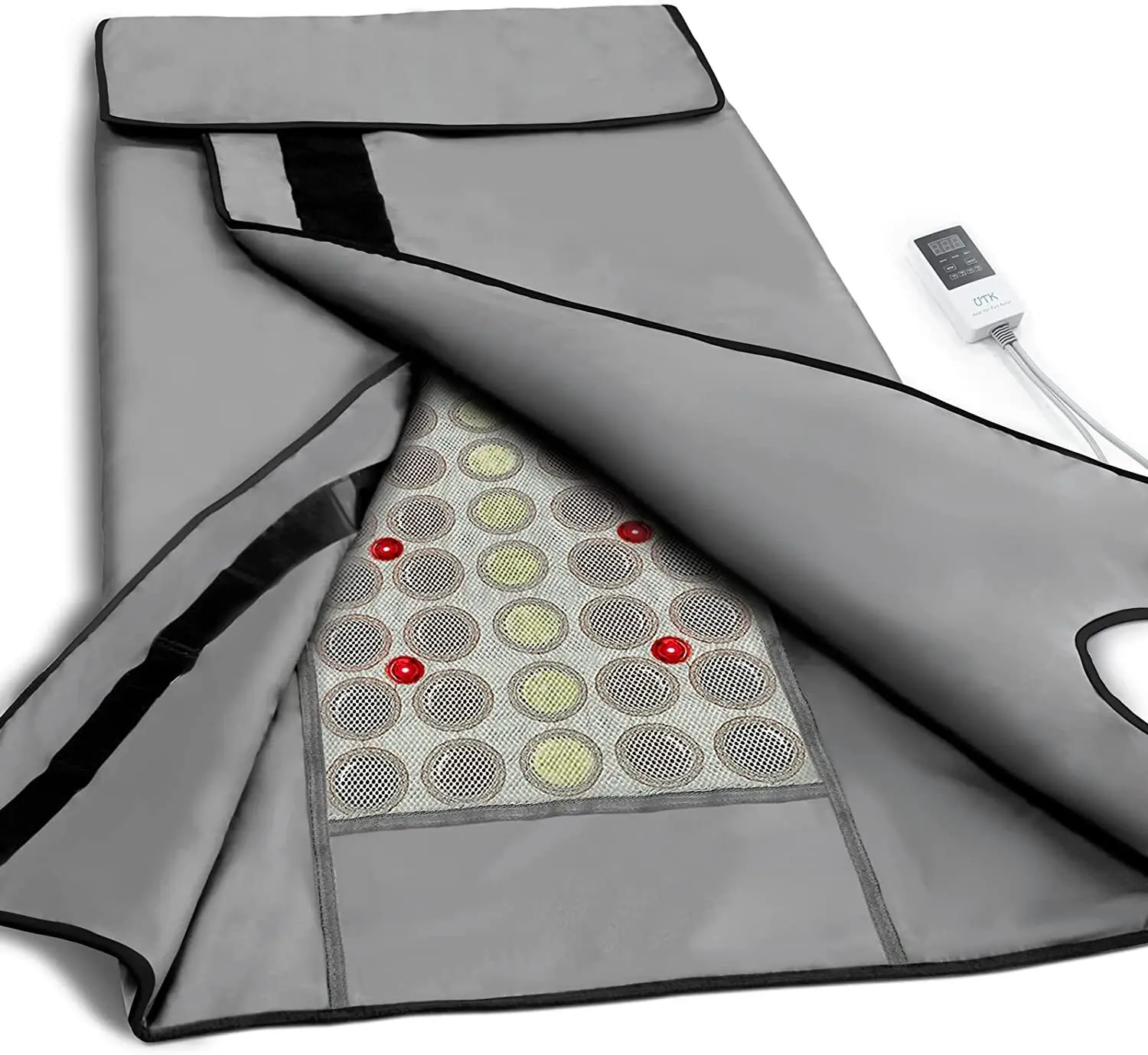 (UTILISÉ) Couverture de sauna infrarouge lointain UTK avec tourmaline et lumière photonique 660 nm - États-Unis uniquement ! 1