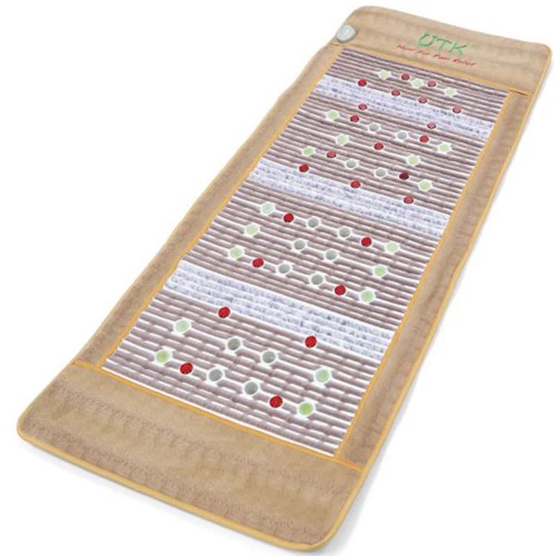 (USATO) disponibile solo negli Stati Uniti. UTK Grande cuscino riscaldante a infrarossi, luce fotonica 660 nm, ametista, tormalina e pietra preziosa di giada, ioni negativi, lontano, funzione di memoria, timer regolabile & temperatura (71'' x 31'') 1