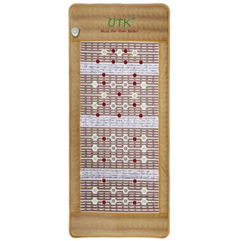 (USATO) disponibile solo negli Stati Uniti. UTK Grande cuscino riscaldante a infrarossi, luce fotonica 660 nm, ametista, tormalina e pietra preziosa di giada, ioni negativi, lontano, funzione di memoria, timer regolabile & temperatura (71'' x 31'') 4