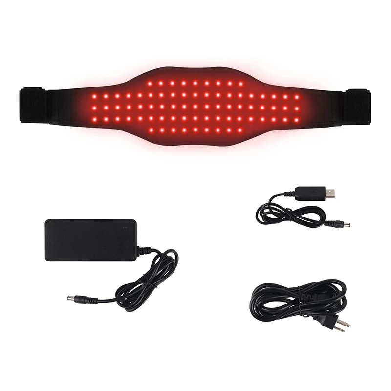 Ceinture de thérapie par la lumière rouge pour soulager les douleurs cervicales, lumières rouges de 660 nm et lumières infrarouges proches de 850 nm 1
