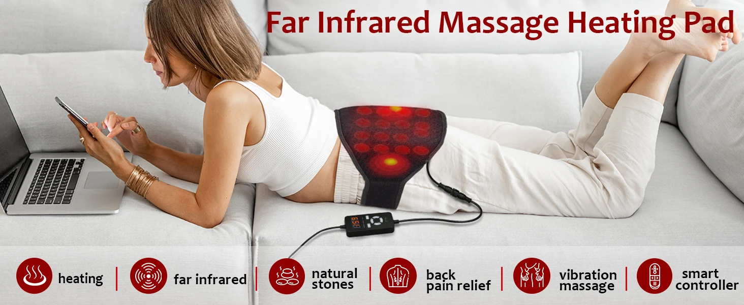 StartWarm Far Infrared Vibrating Massage Heating Pad 8