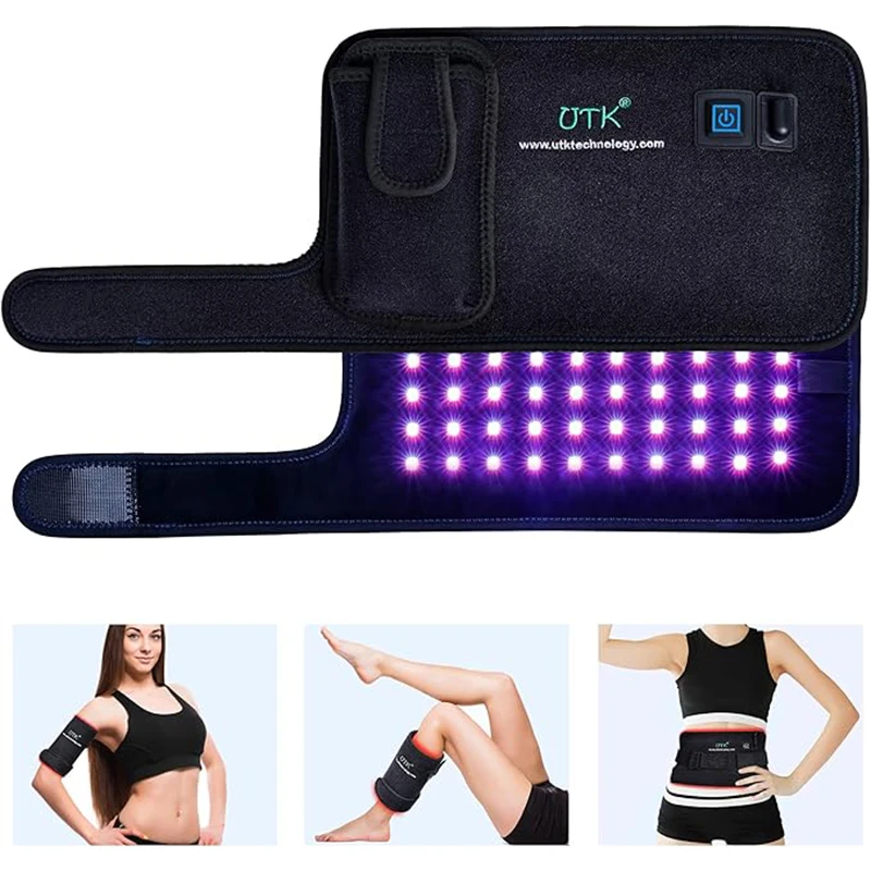 UTK Blue & Red Light Therapy for Body, Near Infrared Light Therapy Wrap Pad, 8 X 13 1