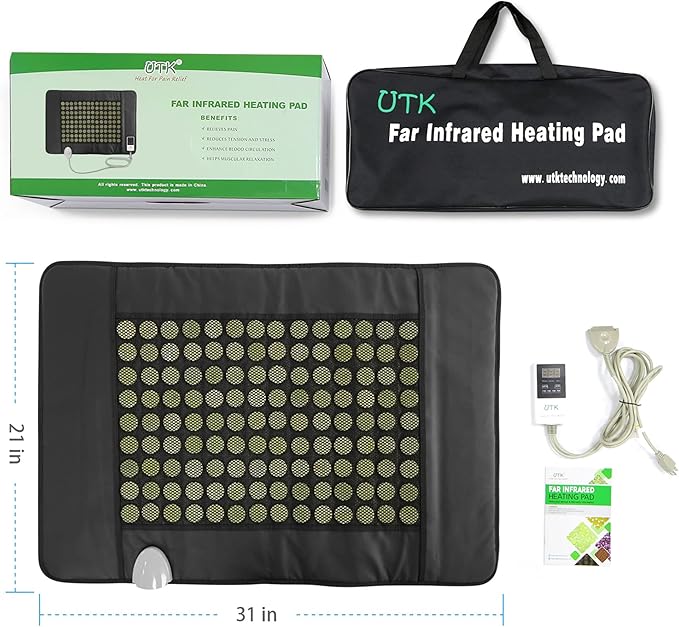 UTK Medium Jade Stone Infrared Heating Pad, H11M1 6