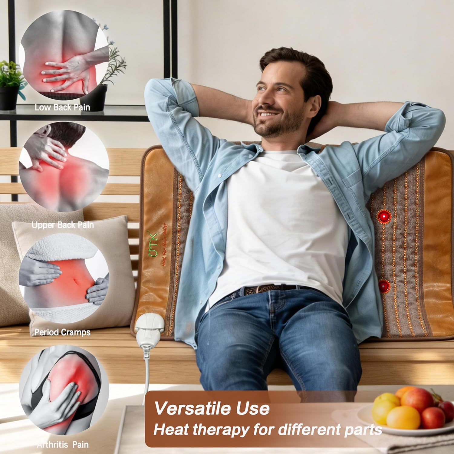 Coussins chauffants infrarouges lointains UTK 4 Photon avec billes de tourmaline, Spro H13T1 6