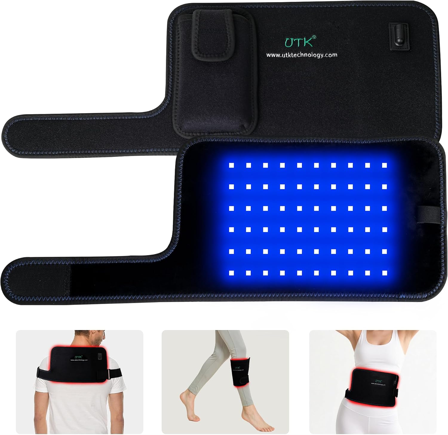 UTK Blue & Red Light Therapy Wrap Pad - Near Infrared Light Therapy for Body (8x13) 3