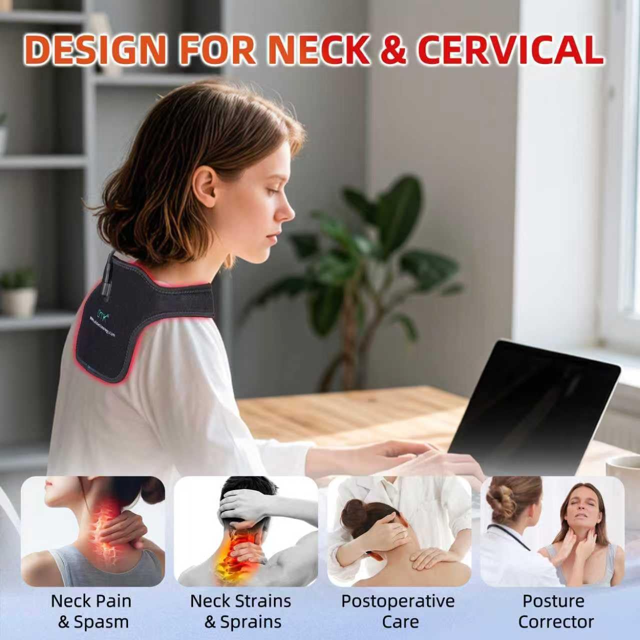 Terapia de luz azul y roja UTK para el cuello, M3GN2-B 2
