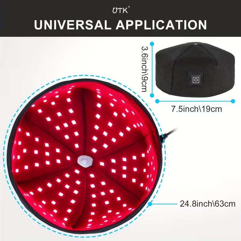 UTK Rotlichttherapie-Kappe für Kopfhautpflege &amp; Haarschutz, 120 LEDs 4