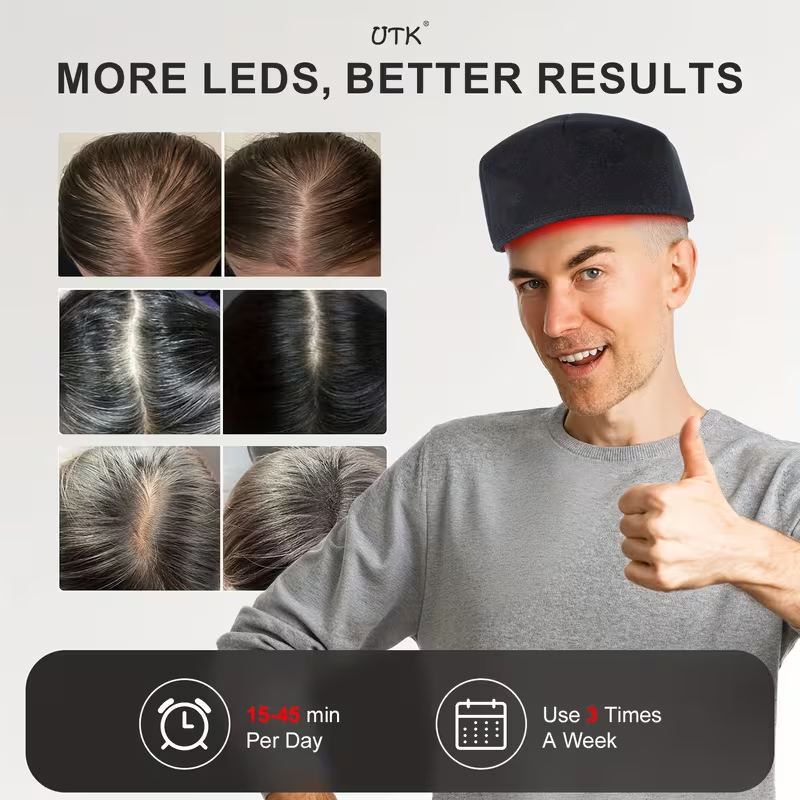 UTK Rotlichttherapie-Kappe für Kopfhautpflege &amp; Haarschutz, 120 LEDs 5