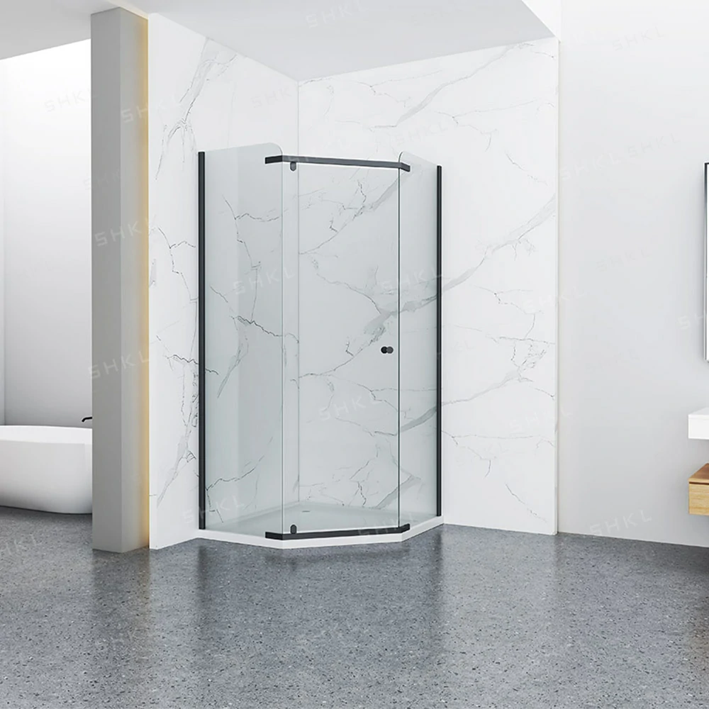 Cabine de douche sans cadre SHKL, acier inoxydable, AS04 1