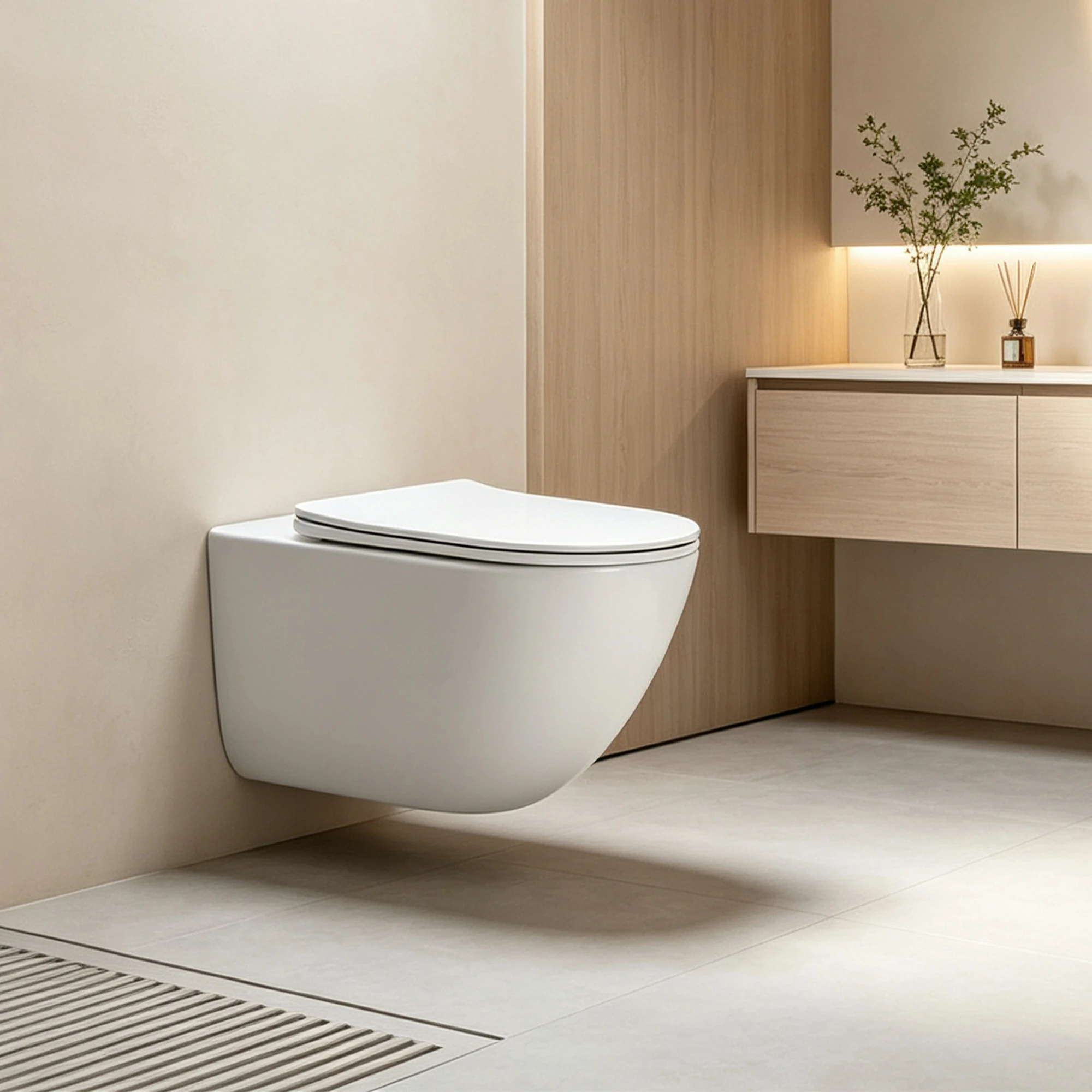 WC suspendu SHKL Tornado en céramique blanc mat, 490 mm, siphon en P de 180 mm 1
