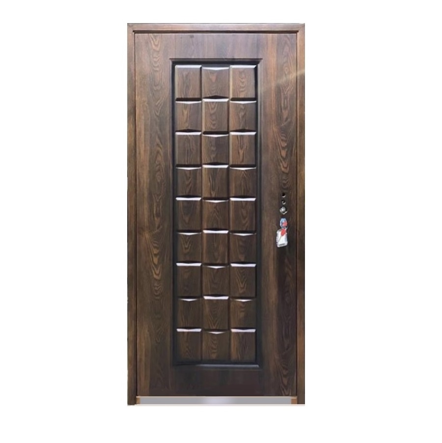 Modern Front Door Soundproof Design Entry Steel Metal Exterior Security Doors for Home Main Entrance 5