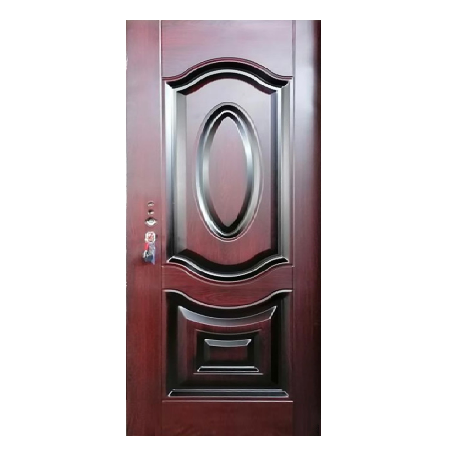 التصميم الحديث للأبواب المعدنية الخارجية للأبواب الرئيسية أبواب المدخل الخارجي تصميم باب أمان أمامي خارجي 2