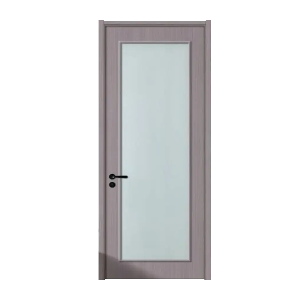 Zonle White Solid Wood Glass Door - China 2