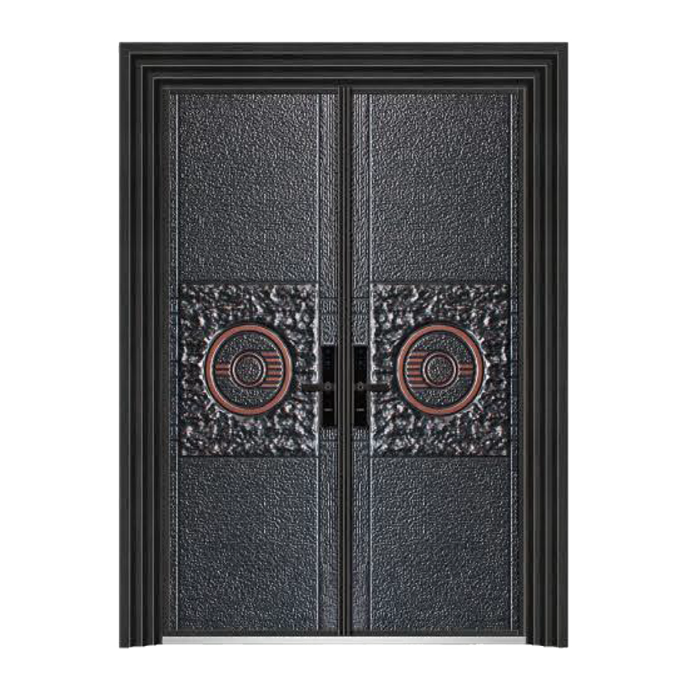 American Swing Open Style Steel Panel Exterior Model Metal Galvanized Steel Double Swing Doors