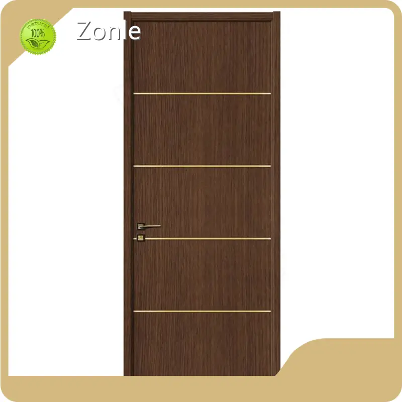 Quality Zonle Brand Sliding Wood Wpc Doors with Door Jamb Interior Door Guangxi 1