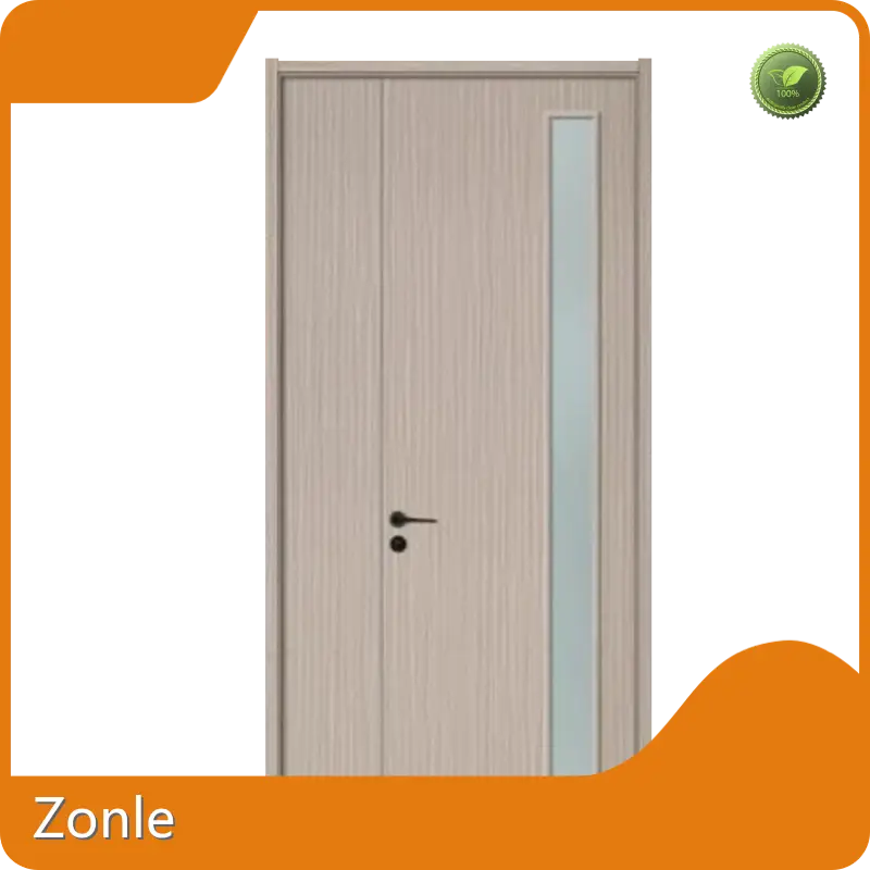 Zonle White Solid Wood Glass Door - China 1