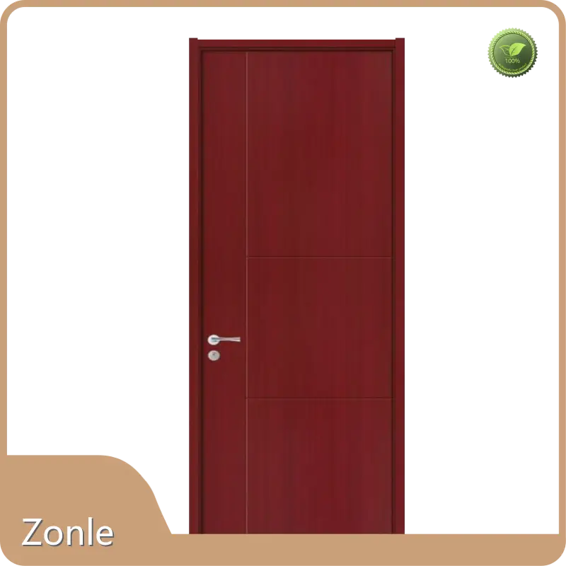 Quality Zonle Brand Finished Solid Solid Wood Doors with Door Frame 1
