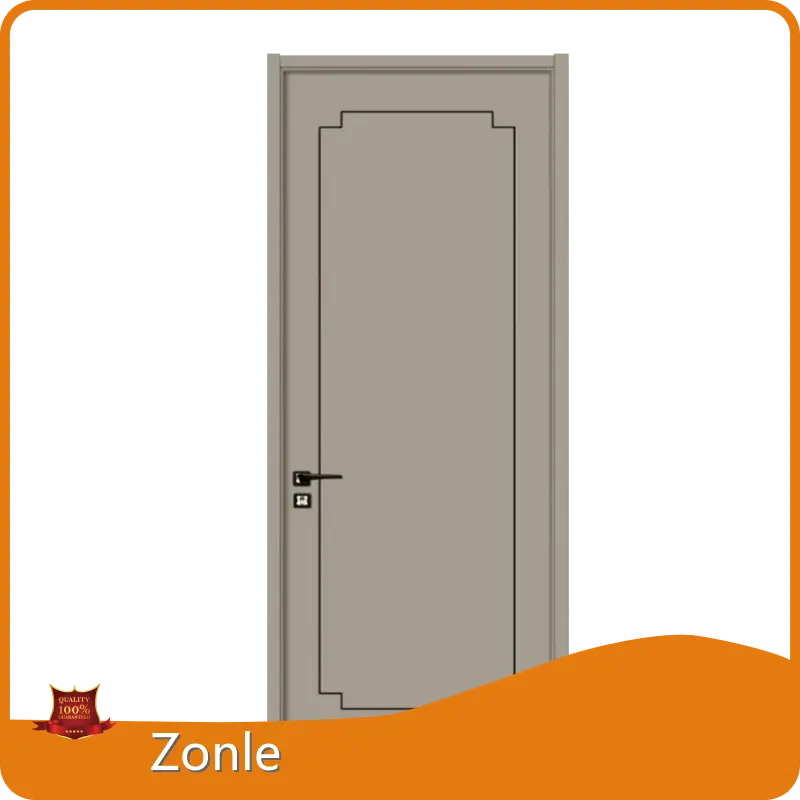 Solid Wood ZL-WPKQ17 Wood Grain Hard Wood Doors Zonle Brand 1