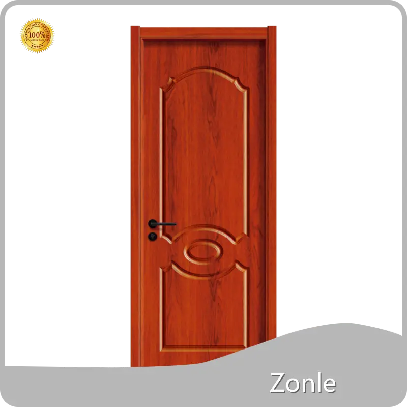 Solid Wood/MDF/HDF/Plywood/Composite Door 8864 China Zonle Brand Wood Door Construction Factory 1