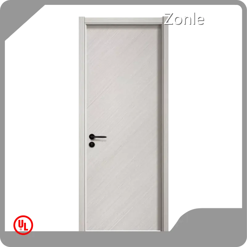 Входная дверь торговой марки Zonle, распашная звукоизоляционная композитная дверь, завод в Китае из массива дерева/МДФ/ХДФ 1