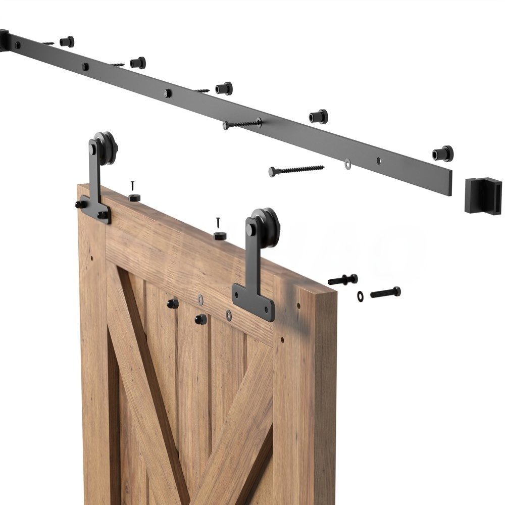 Modern Style Sliding Barn Door System Interior Wooden Barn Doors with ...