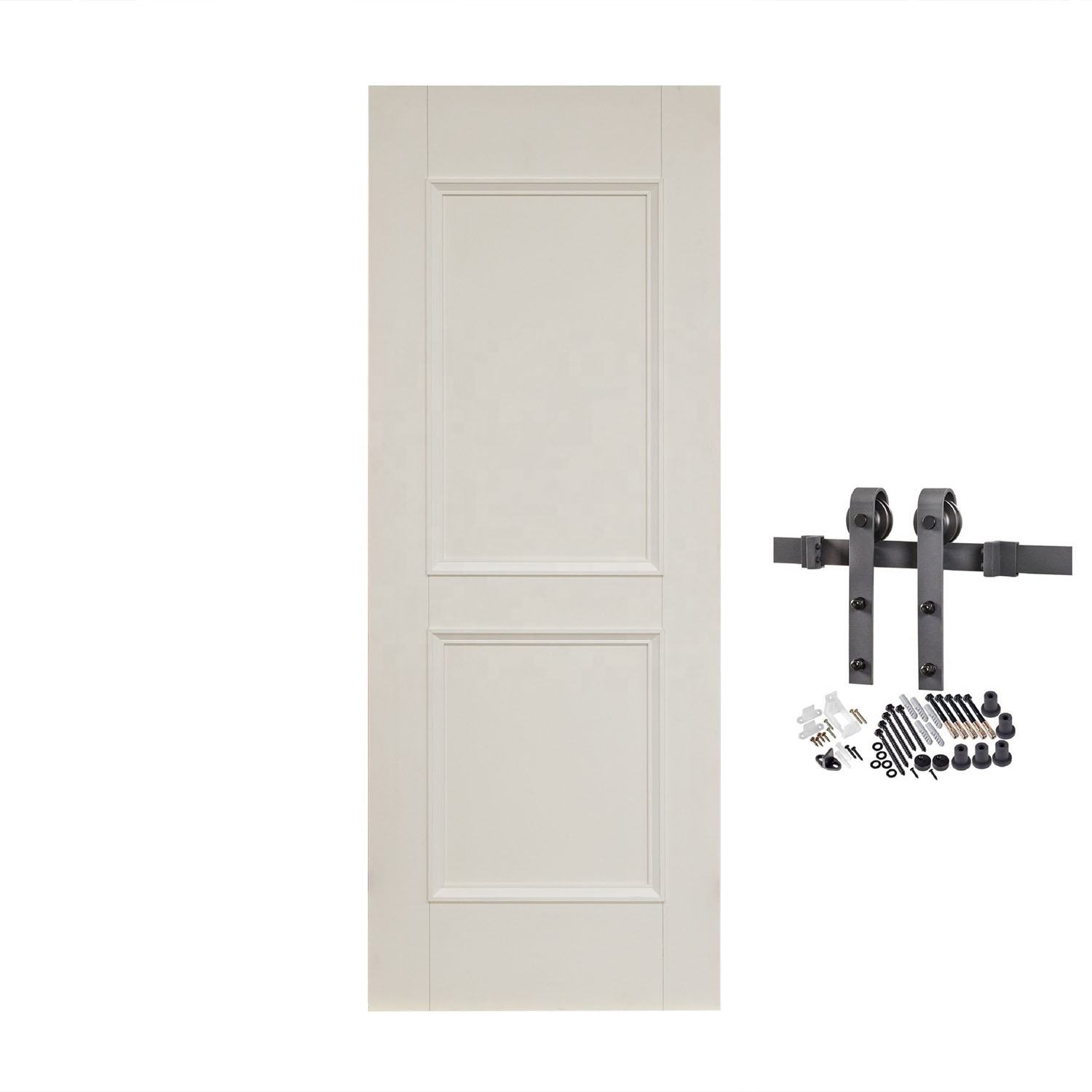 Waterproof WPC Sliding Barn Door Interior Bathroom Door with Modern Design