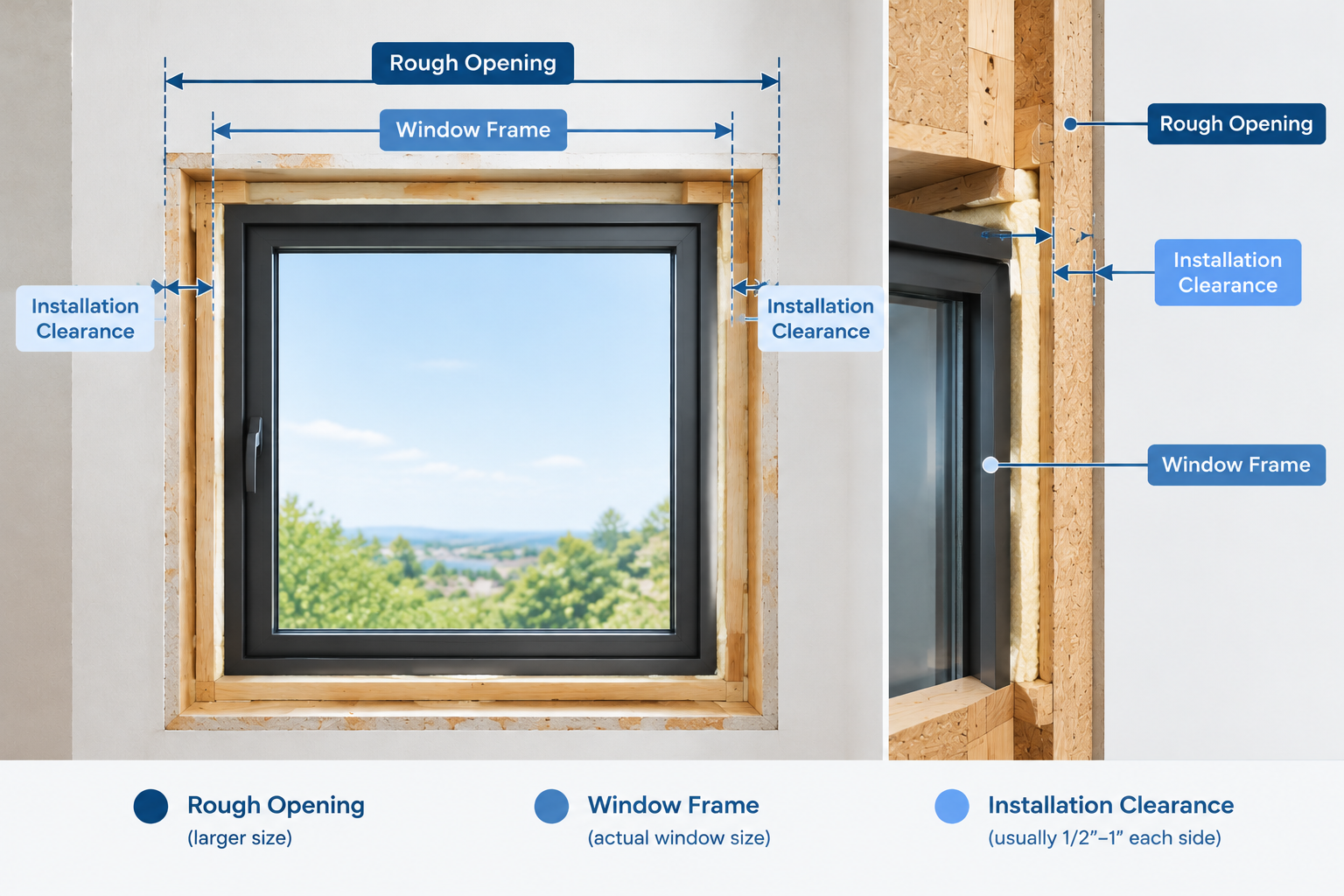 Window Rough Opening Size Chart | Measurement Guide