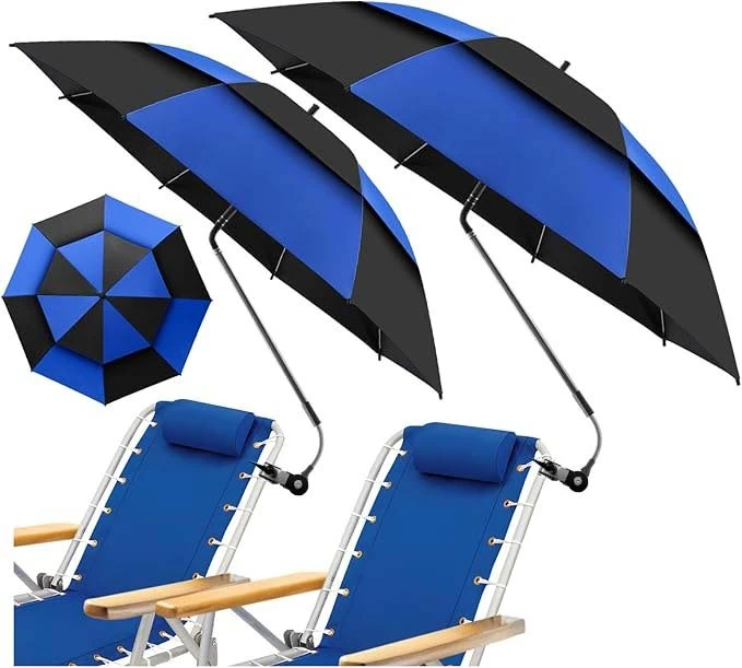 Enlarged Chair Clamp Umbrella with Interval Color Style for Outdoor Use 1