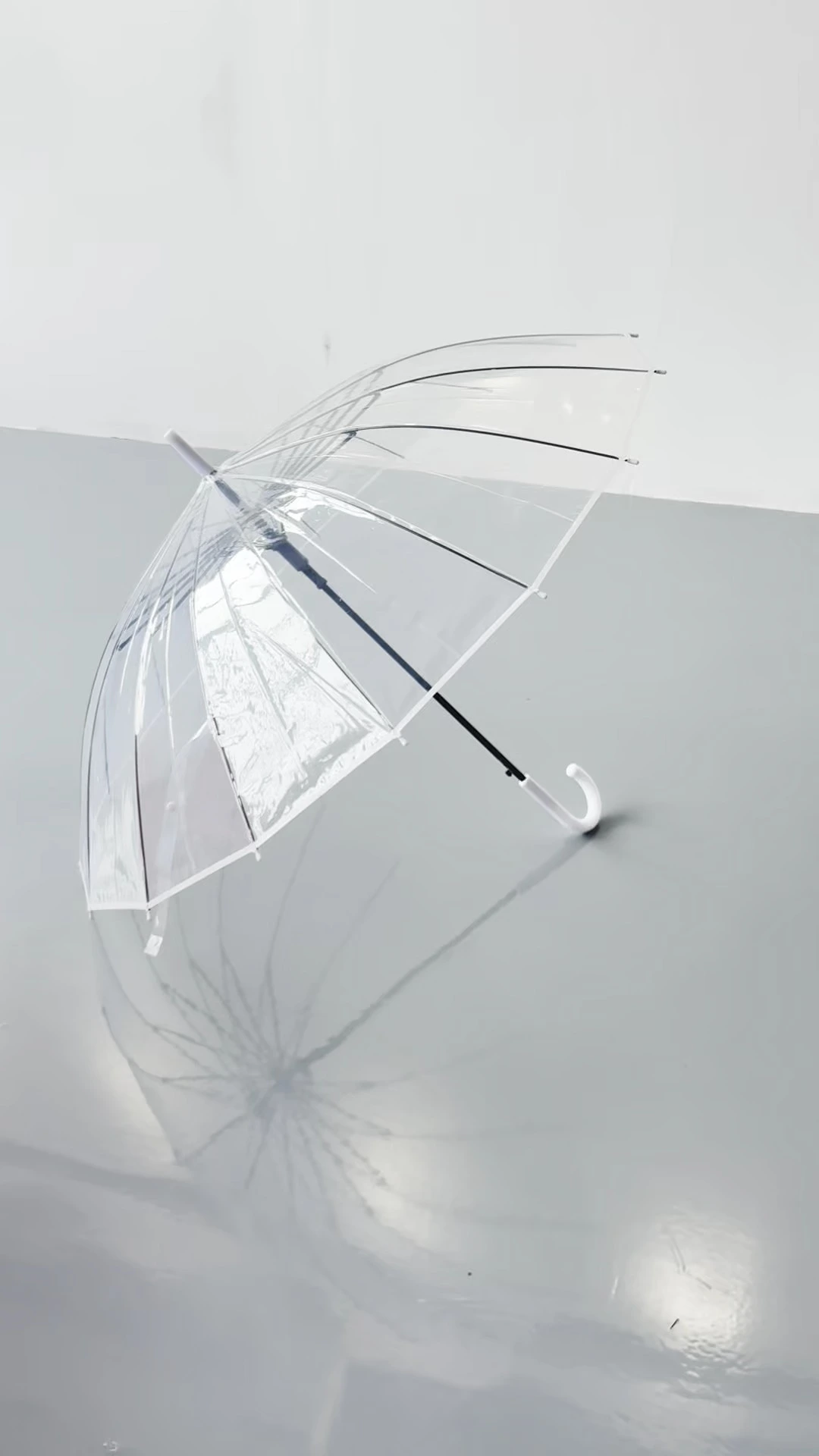 Transparent Straight Pole Umbrella for Clear Visibility 1