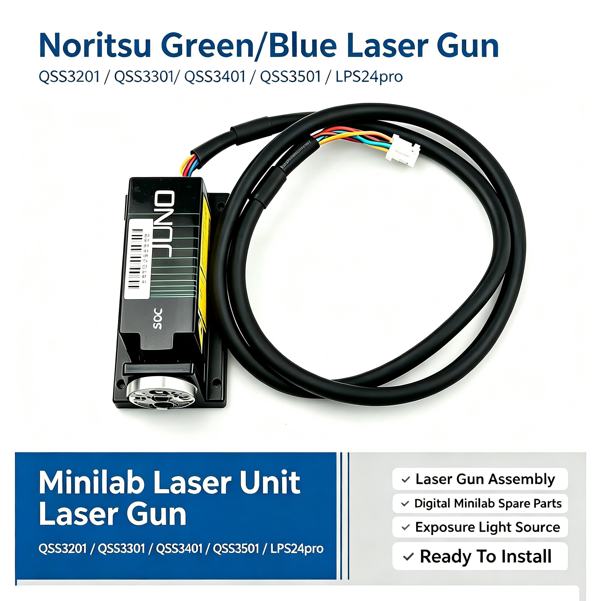 Noritsu Blue Laser Gun Unit Compatible with Type A / B / F Driver PCB Board For QSS3201 QSS3301 QSS3401 QSS3501 LPS24pro Digital Minilab Spare Parts 6