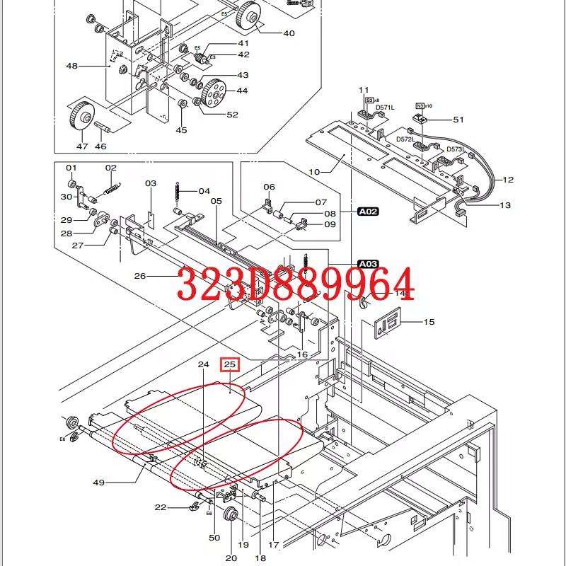 323D889964 323D889964B Transport Conveyor Belt, Transport Section Wide Belt for Fuji Frontier 350 355 370 375 Digital Minilab In Stock 4