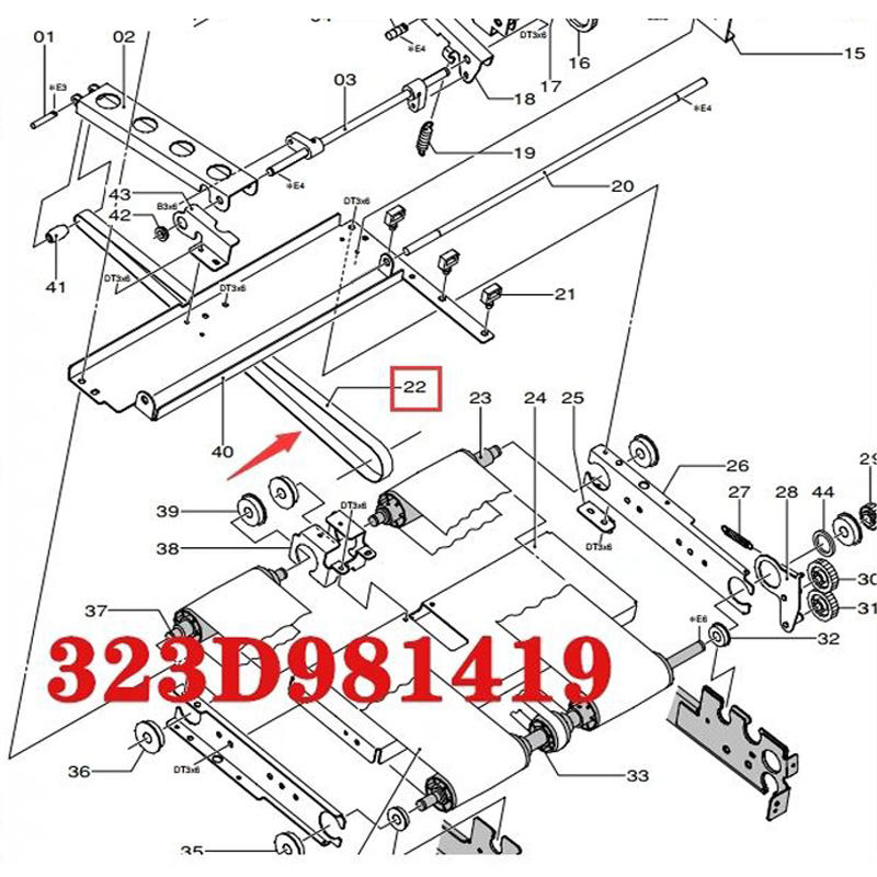 323D981419 Carry Out Section Belt for Fuji Frontier 330 340 Minilab 2