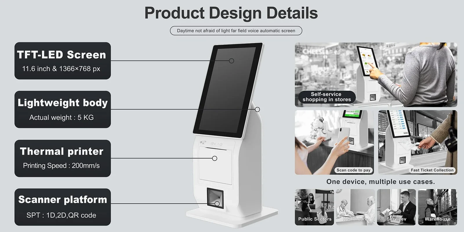 TC-TOUCH-K116 | Touch Screen Ordering Kiosk | TCANG