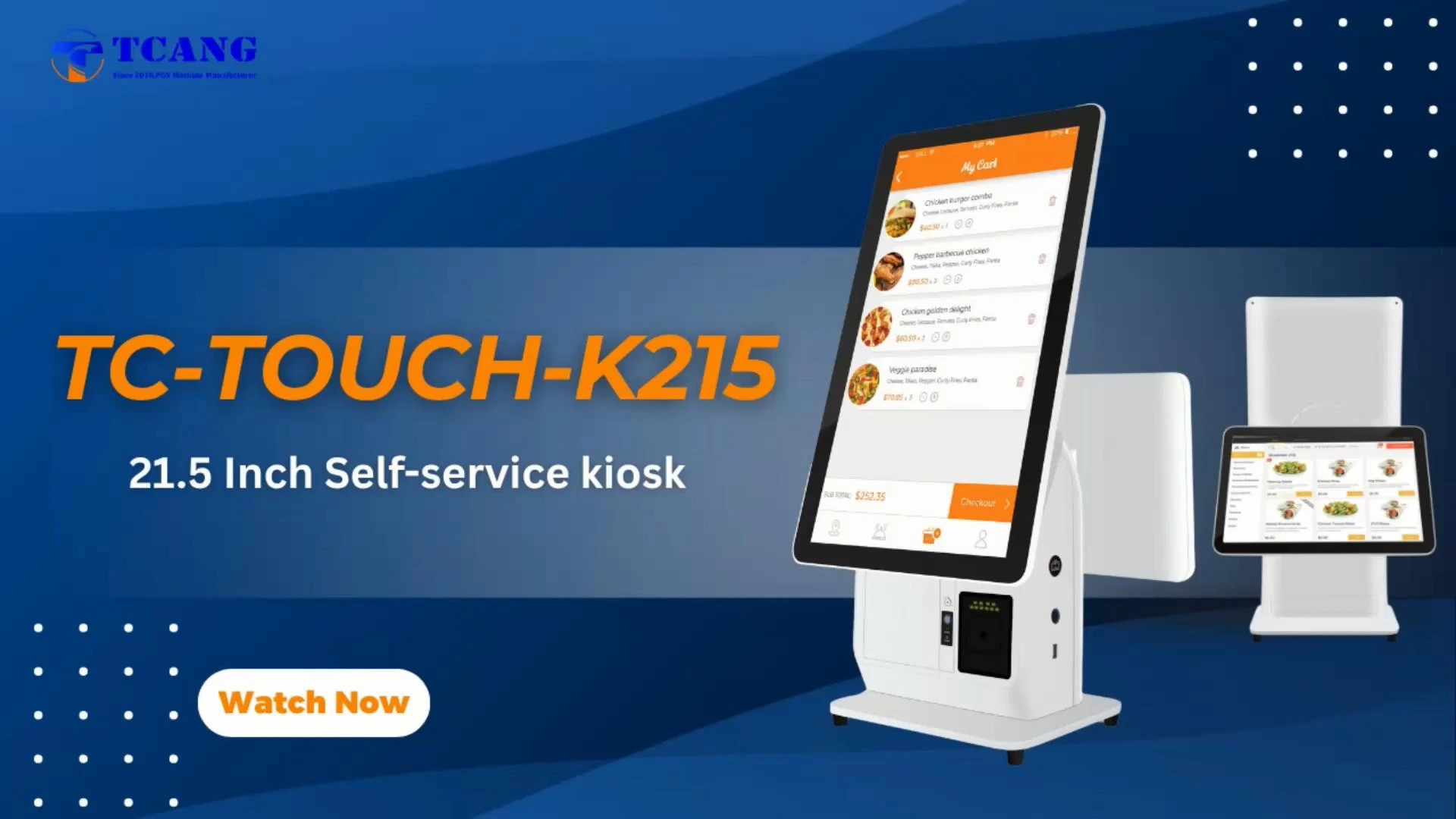 TC-TOUCH-K215——21.5 इंच रेस्टोरेंट सेल्फ ऑर्डरिंग कियोस्क 1