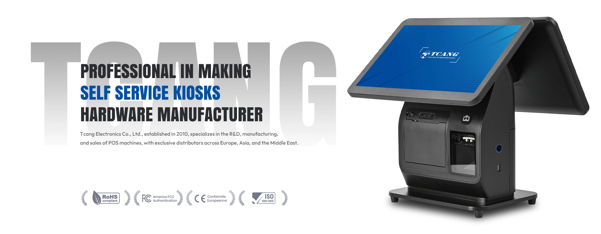 Desde 2010 Fabricante de quiosques de autoatendimento