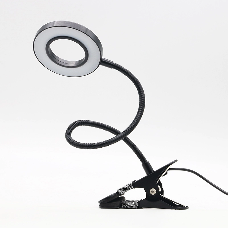 مصباح مكتبي LED USB بشعار مخصص، حديث ومرن، مناسب لغرفة القراءة، باللون الأسود 1