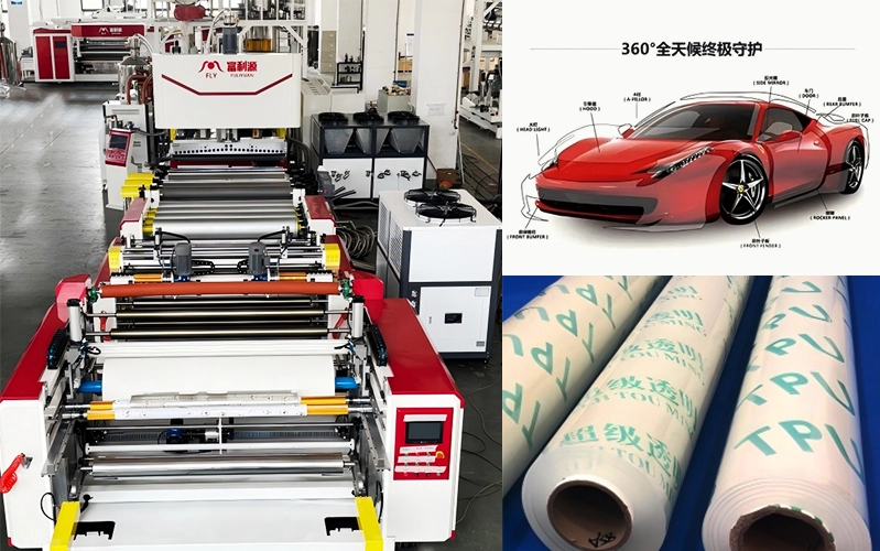 TPU Casting Film Machine For Textile Shoe Materials FLY Industrial 1