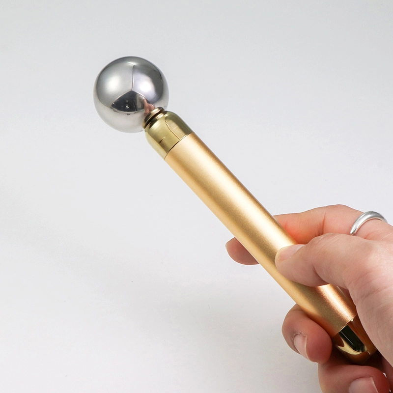 Electric Vibrating Ice Roller Stainless Steel Face Cooling Globe Heating Massager Depuffing Cryo Stick Type-C Rechargeable OEM 1