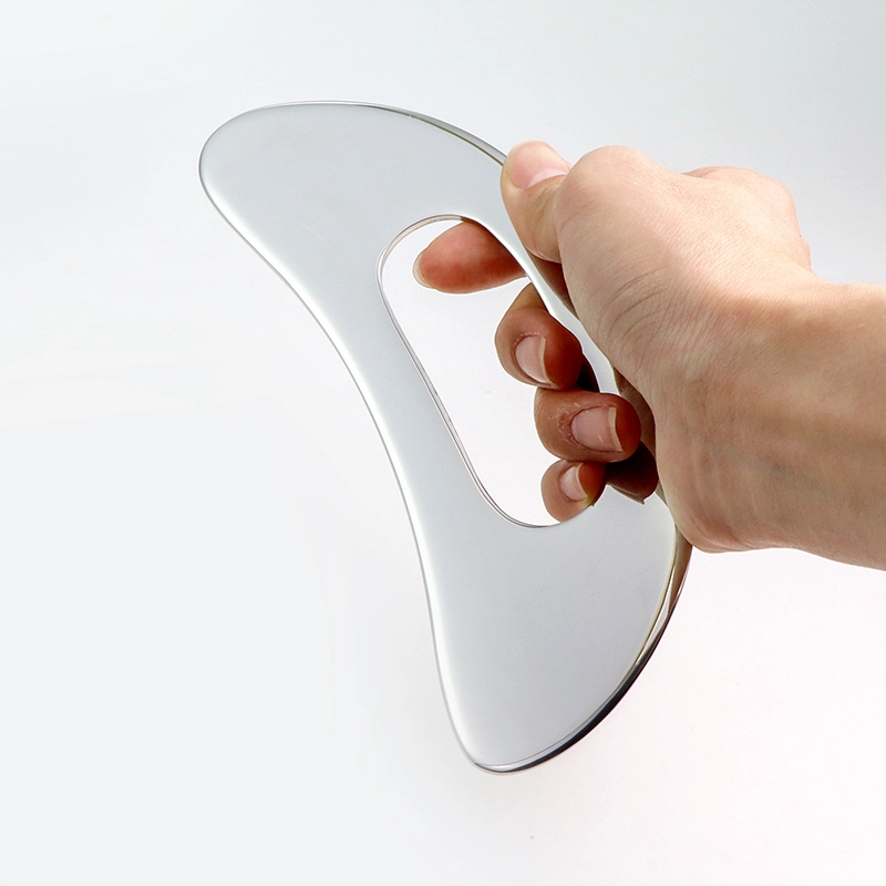 Herramienta de acero inoxidable para liberación miofascial en fisioterapia y masaje. 1