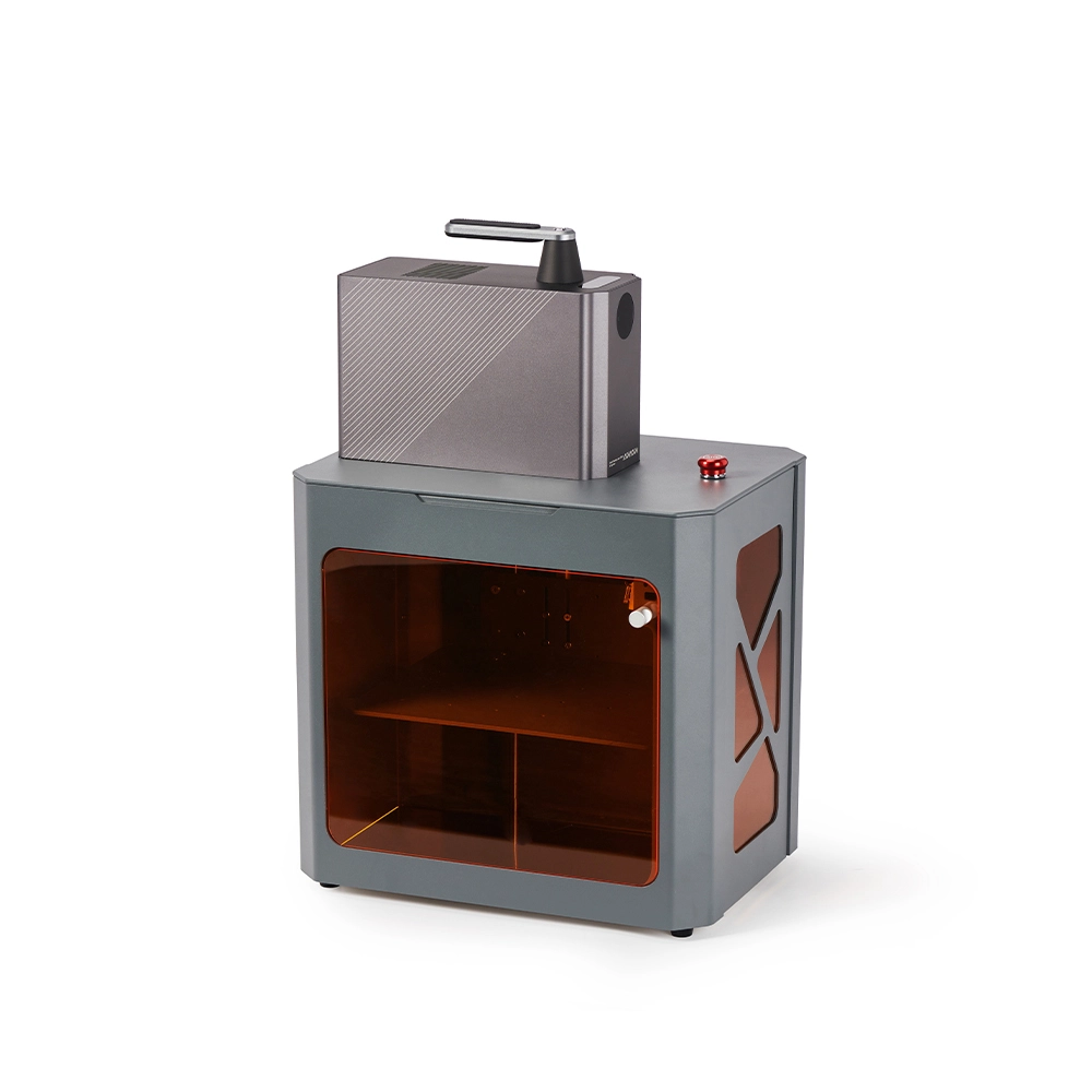 Double-head Fiber Laser Marker  Fast Marking with Safety Cover 1