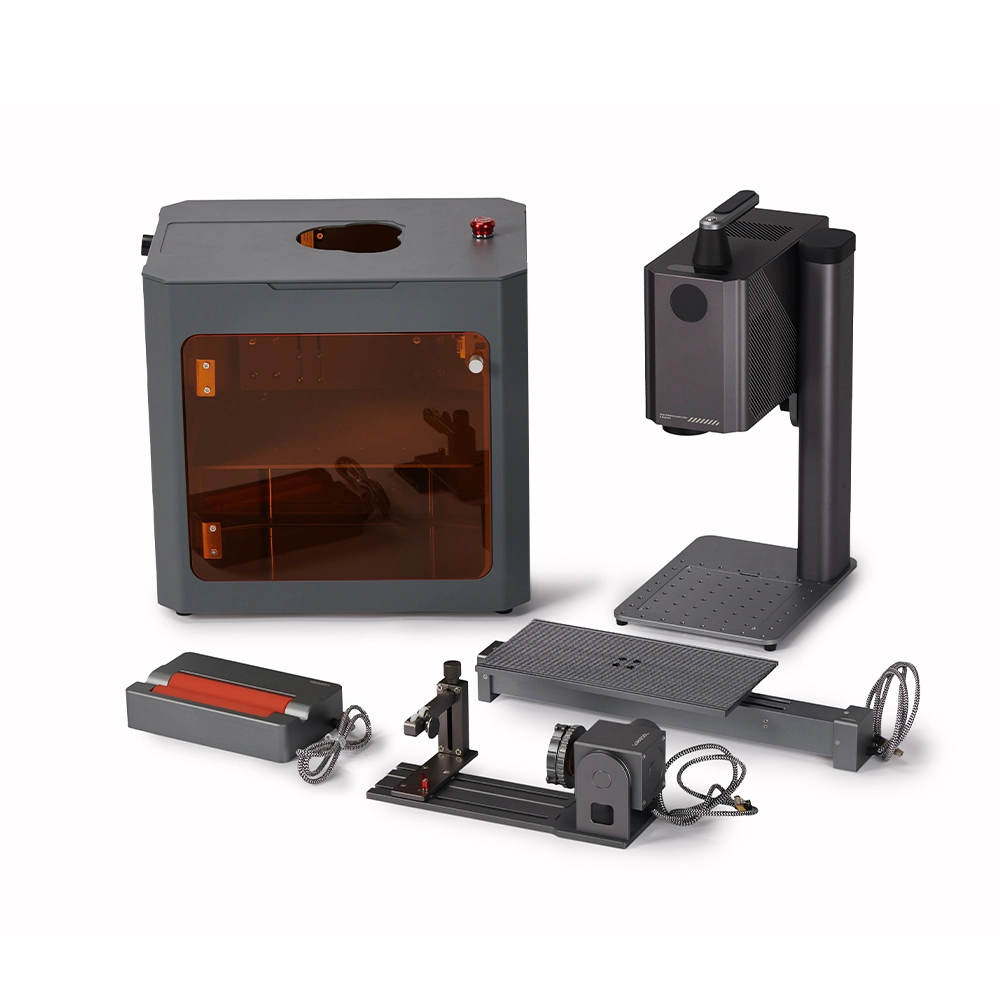 Double-head Fiber Laser Marker 12000mm/s Marking on Metals 1