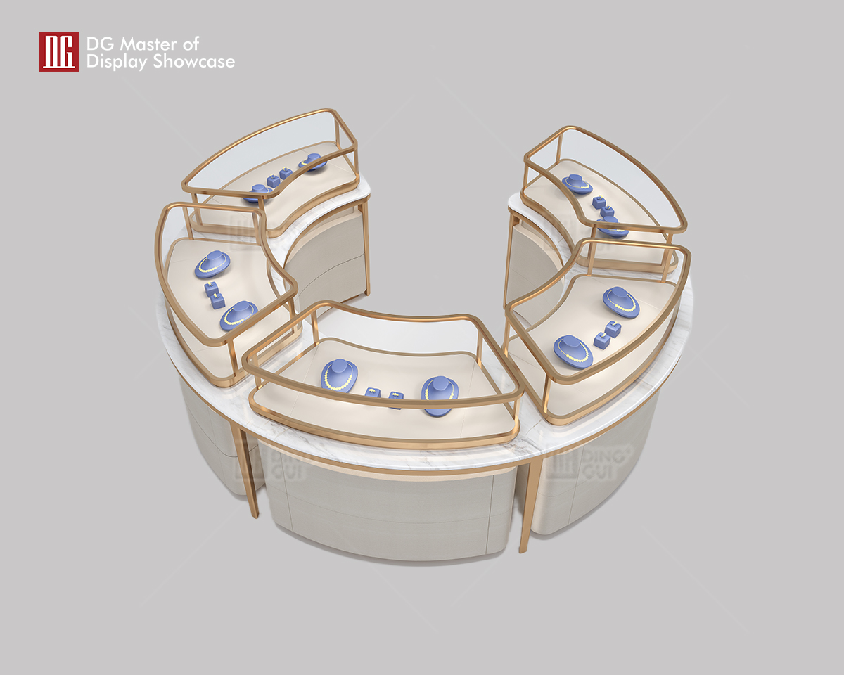 Marble Island Display Cabinet for High-End Jewelry and Watches - DG Showcase 8