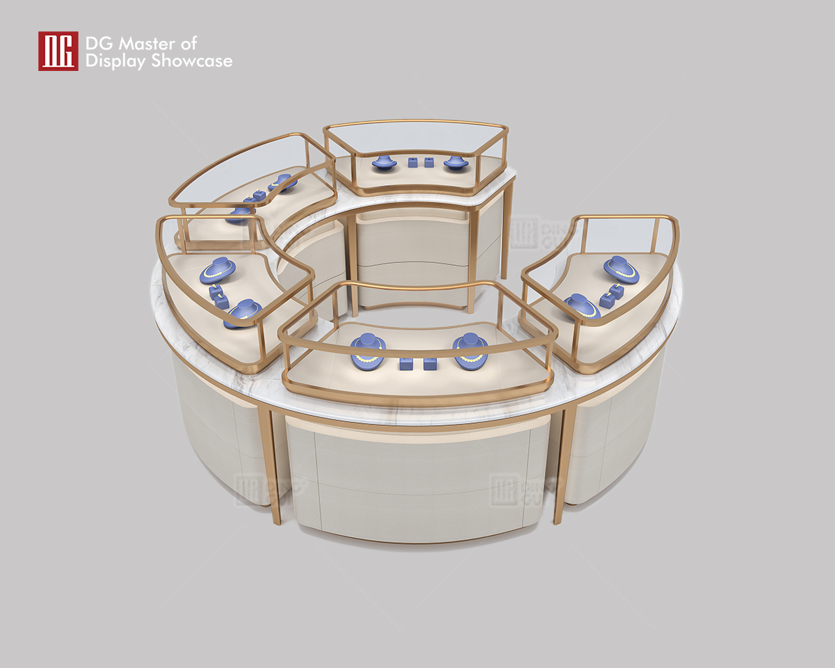 Marble Island Display Cabinet for High-End Jewelry and Watches - DG Showcase 7