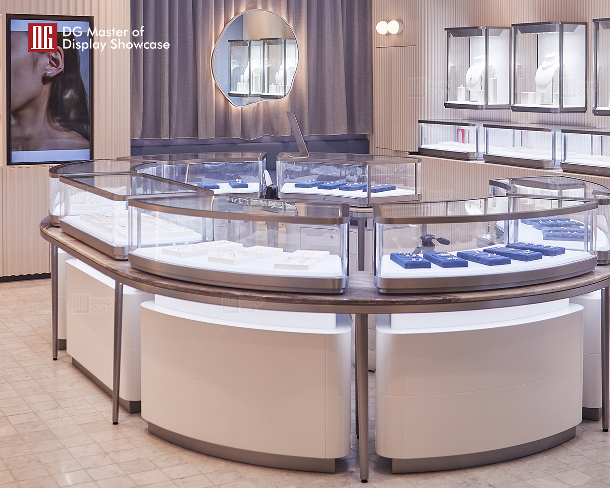 Marble Island Display Cabinet for High-End Jewelry and Watches - DG Showcase 10